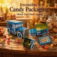 Boîte en fer blanc vintage en forme de camion avec logo personnalisé, boîte métallique détachable pour biscuits, bonbons, cadeaux, vente en gros, fournisseur OEM d'usine