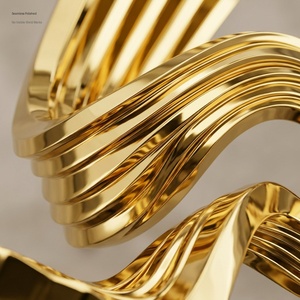 Scultura Astratta di <span class=keywords><strong>Ali</strong></span> d'<span class=keywords><strong>Angelo</strong></span> in Acciaio Inossidabile Lucidato a Specchio per Decorazione Moderna <span class=keywords><strong>da</strong></span> Giardino Esterno, Statua d'Arte in Metallo, Dimensioni Personalizzabili - Product Image 3