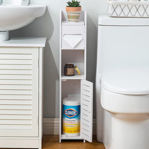 Oushumei <b>Bathroom</b> <b>Storage</b> Cabinet 3 Tier Freestanding Toilet <b>Narrow</b> Shelf Waterproof Moisture Proof - Product Image 3