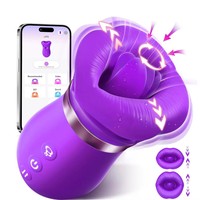 5-in-1 Saugvibrator mit Großer Öffnung für Anal/G-Punkt/Klitoris/Brustwarzen-Stimulation, Zungenleckfunktion, Wasserdicht, USB-Aufladbar, Erwachsenen-Sexspielzeug