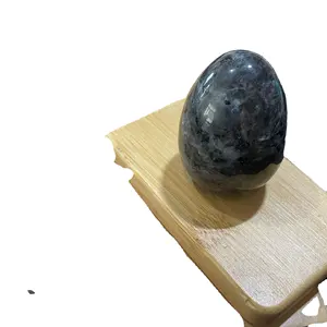 Gift Natural Gemstone Crystal Decor Reiki Eggs Shaped black labradorite Craft for Home Decoration
