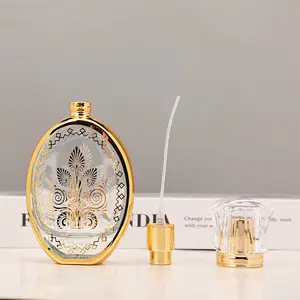 Atacado luxo cosméticos embalagens casa fragrância homem mulher ouro vidro spray garrafa vazia perfume 50ml