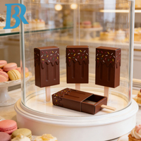Boîte cadeau personnalisée en forme de bâtonnet de chocolat, boîte à glace en papier, boîte à gâteau avec tiroir coulissant, plateau en papier extractible, boîte à dessert, bonbons, push pops