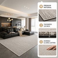 Grand tapis imperméable à poils bouclés avec dos antidérapant en silicone pour salon, tapis moderne sur mesure, fourniture d'usine