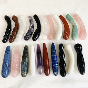 Venta al por mayor curación natural cuarzo sueño amatista Yoni cristal consoladores varita de masaje - Product Image 6