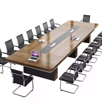 Table de conférence multi-personnes pour salle de réunion, combinaison simple et moderne de bureau et de chaises, table rectangulaire de formation