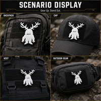 Parche 3D de PVC con Diseño de Astas de Bosque, Listo para Enviar, Ideal para Mochilas y Gorras