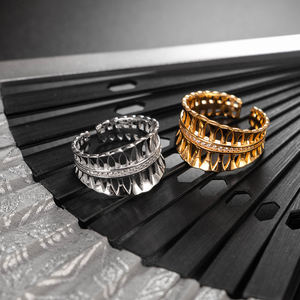 Hot Sale Punk <b>Biker</b> Jewelry Waterproof 18K Gold Plated Silver Rock Hip Hop <b>Ring</b> French Retro Style Trendy Unisex - Product Image 1