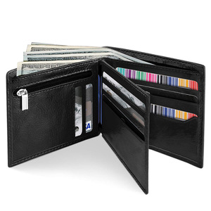 Men's Tri Fold Genuine Leather <b>Wallet</b> With <b>Rfid</b> <b>Blocking</b> Multiple Card Slots For Everyday Use - Product Image 5