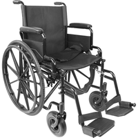 Silla de Ruedas Plegable de Acero Autopropulsada Manual con Cinturón de Seguridad y Ruedas Delanteras Anchas para Adultos, Capacidad de 113 kg, Dimensiones Plegadas