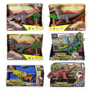 Divertente regalo: modello di Velociraptor con articolazioni mobili, giocattolo in PVC a forma di dinosauro T-rex con suono e luce - Product Image 5