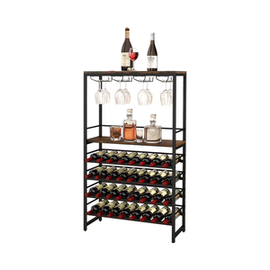 رف تخزين نظارات ونبيذ حديث 6 طبقات لتناول الطعام بار منزلي سهل التجميع لشقة الفلل الفندقية - Product Image 4