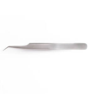 Pinzas Profesionales de Precisión para Pestañas, de Acero Inoxidable, Duraderas, con Punta Curva, para Extensiones de Pestañas, Punta de Fibra Suave - Product Image 1