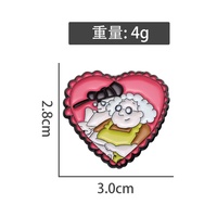 En gros, Broches et badges en métal et alliage, motifs dessins animés, séries TV créatives, souvenirs de mode, broches couple amour rouge pour vêtements