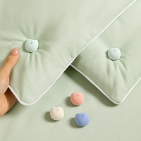 Nouveau style – Lot de 6 attaches antidérapantes pour couettes, draps et housses de couette – Fixe-édredons motif chat