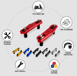 Cache-garde-boue avant de scooter en alliage d'aluminium pour <span class=keywords><strong>Yamaha</strong></span> XMAX <span class=keywords><strong>300</strong></span> 2018-2024, capuchon décoratif avec trou de montage, vente en gros, amélioration - Product Image 1