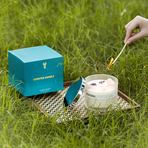 Juego de velas aromáticas de lujo con cristales, sin humo, de cera de soja natural, para regalo y fragancia del hogar. - Product Image 3