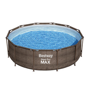 <span class=keywords><strong>Piscina</strong></span> Elevada Redonda de Acero <span class=keywords><strong>Bestway</strong></span> 56709 y Accesorios, Conjunto de <span class=keywords><strong>Piscina</strong></span> Familiar para Exteriores con Escalera de Seguridad - Product Image 1