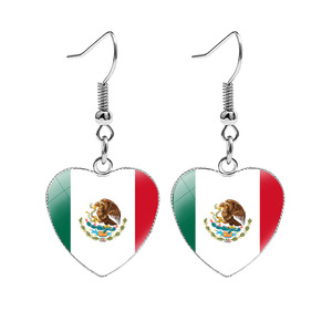 2026 WorldCup French Hook Earrings Mexico <strong>USA</strong> Canada Heart Flag <strong>Jewelry</strong> - Product Image 5
