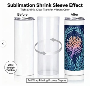 ปลอกหดความร้อนแบบซับลิเมชั่น PET สำหรับแก้วทรงสูงขนาด 15oz 20oz แก้วน้ำ แก้วไวน์ สำหรับงานพิมพ์ซับลิเมชั่น - Product Image 3