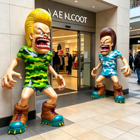 Sculpture Moderne Géante en Résine de Fibre de Verre Personnage de Dessin Animé Peinte à la Main Taille Personnalisée Cadeau de Fête Extérieur Centre Commercial Vente au Détail