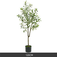 Décor à la maison protégé contre les UV fausse feuille verte plante verdure grand bonsaï artificiel grand olivier