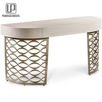 Table de toilette moderne et simple, nouvelle conception, petite, blanche, de luxe, pour salon, en contreplaqué laqué, fournie directement par l'usine