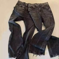 AeeDenim Hip Hop Jeans pour hommes Wasteland Style Original Design Dark Washed Distressed Crazy Jeans pour hommes