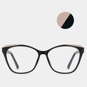 87219 Monture de lunettes ovale en acétate TR90, style œil de chat, anti-lumière bleue, monture complète, unisexe, pour ordinateur, avec design papillon - Product Image 4