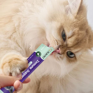 Comida para mascotas 15g Ingredientes naturales Líquido Golosinas Tiras para gatos, Pasta de soporte de inmunidad, Atún, Krill, DHA, Suplementos de taurina - Product Image 4