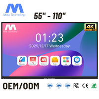 Pantalla Interactiva Inteligente para Aulas Digitales MIDA con Pantalla Táctil Multiescritura y Transmisión Inalámbrica para Reuniones de Equipo