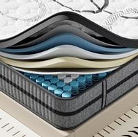 Matelas de luxe pour hôtel, lit king-size, queen-size, double, emballé sous vide, compressé, massé, enroulé dans une boîte, mousse à mémoire de forme en gel