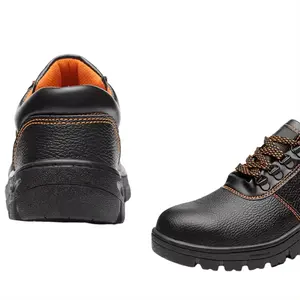 2024 Hot-selling Wholesale Leather Steel Toe Anti-puncture Industrial Working Safety Shoes for Men and Women