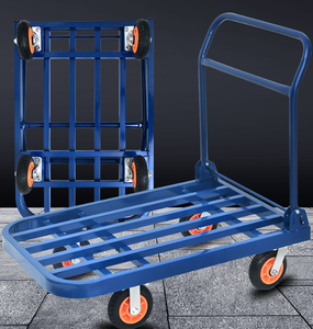 Chariot à main pliable universel de haute qualité à quatre roues, chariot à main en tube carré en fer robuste - Product Image 6