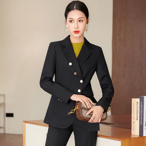Nuovo Completo Professionale Autunnale di Alta Gamma, Camicetta <span class=keywords><strong>Fucsia</strong></span>, Abito Formale per Manager di Hotel, <span class=keywords><strong>Tailleur</strong></span> e Blazer da Donna - Product Image 6