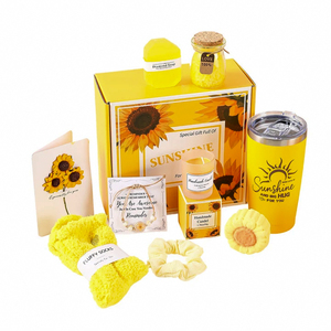 Set Regalo Spa Lussuoso Girasole per Migliori Amiche e Auguri di Pronta Guarigione - Con Bicchiere/Sapone/Set da Bagno - Regalo di Tendenza per Donne - Product Image 1