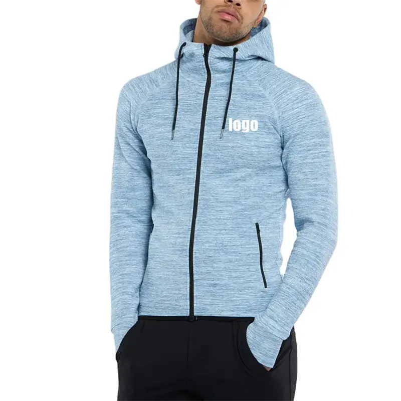 Hoodie grafis logo kustom hoodie pria pullover zip up tipis bulu olahraga hoodie pria streetwear latihan kebugaran gym hoodie jaket untuk pria