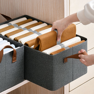 2023 New Launched Foldable Clothes Storage Box Wardrobe Clothing Organizer Cationic Storage Box