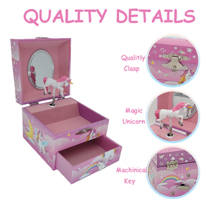 Scatola Portagioie Musicale Unicorno Magico di Jakos Factory per Regali di Compleanno e Feste per Bambine, Conservazione Gioielli e Decorazione Casa - Product Image 4