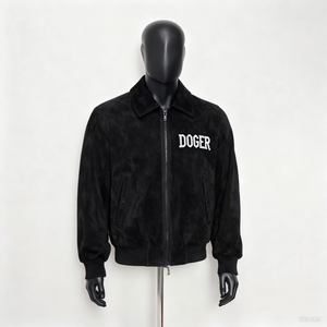 Veste en daim pour homme Doger Custom, veste bomber en daim, manteau décontracté, veste en <span class=keywords><strong>simili</strong></span> <span class=keywords><strong>cuir</strong></span> vintage avec strass - Product Image 3