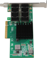La carte LAN QSFP PCIe Gen3.0-8X 40G 2 ports prend en charge plusieurs vitesses de réseau 40G/10G/1G Intel/XL710-BM2 et AM2