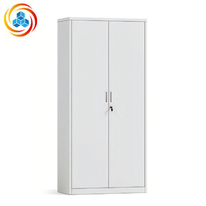 Hospital Steel File <b>Storage</b> <b>Cabinet</b> with Locks Modern Design Four Steel Doors Adjustable Shelves Powder Coated Metal - Product Image 2
