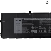DWVRR untuk Dell untuk Alienware X15 Inspiron 16 7620 2-in-1 X17 R1 R2 11.4V 87Wh 7250mAh RTX 3080 Baterai Laptop Lithium Alkaline