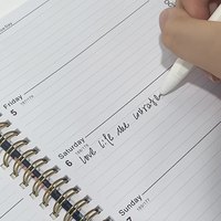 Agenda chrétien personnalisé A5 à spirale 2027, journal planificateur hebdomadaire non daté