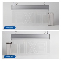 Lampu Indikator LED Gantung IP65, Lampu Darurat Alarm Kebakaran, Tanda Evakuasi, Lampu Keluar Aman, 2700K Putih Hangat