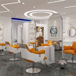 Gương Lớn Đứng Thẳng Trên Sàn Gương Làm Đẹp Salon Trang Điểm Led Tròn Chất Lượng Thợ Cắt Tóc Màu Đen Vàng Đen Bạc Trắng Vàng Xám - Product Image 3