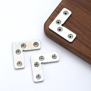 Steel Right-Angle Door with Plastic Profile and Frame Fixing Angle <b>Bracket</b> <b>Silver</b> Detachable Design for Closet Door Corner - Product Image 3