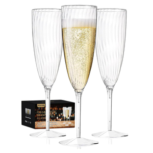 Set di 6 bicchieri da vino <span class=keywords><strong>in</strong></span> <span class=keywords><strong>plastica</strong></span> infrangibili senza BPA, <span class=keywords><strong>calici</strong></span> da champagne con logo e colore personalizzati, i più venduti - Product Image 1