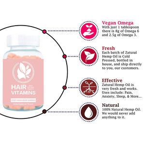 Fabricant Vente en gros Croissance des cheveux Vegan Naturel Organique Meilleur Vitamines C B E Supplément Bear Gummies - Product Image 3