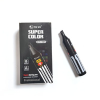 Marqueur permanent de qualité supérieure DH-900 Jumbo à pointe biseautée, séchage rapide, encre grande capacité, noir, bleu, rouge